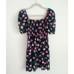 Topshop Milkmaid Smocked Floral Dress